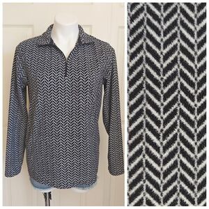 Land's End 1/4 zip fleece top sz S